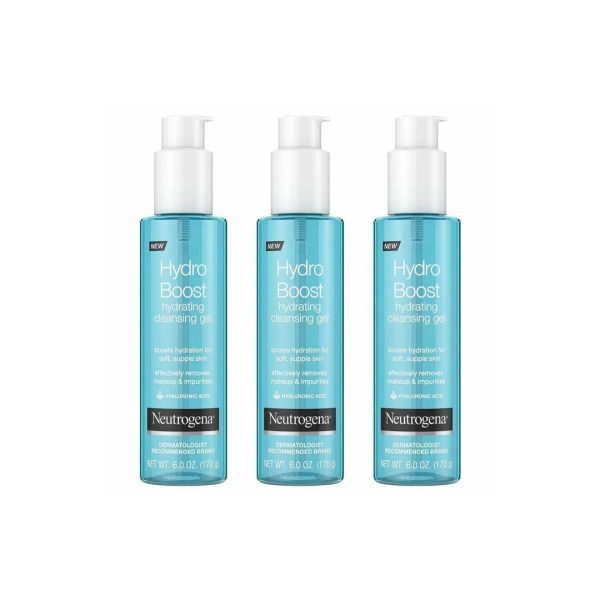 Pack of 3 Neutrogena Hydro Boost Lightweight Hydrating Facial Cleansing Gel Sale