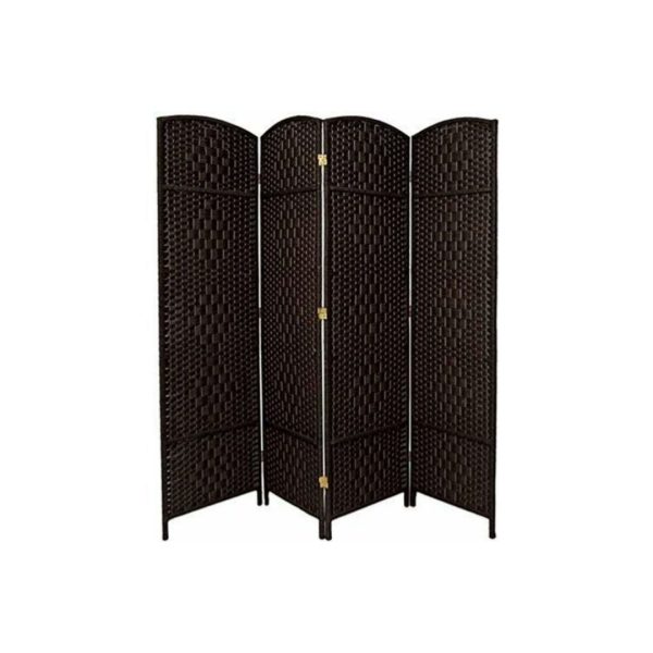 Oriental Furniture 6 ft. Tall Diamond Weave Fiber Room Divider (4 Panel) Online