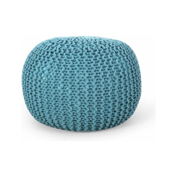 Christopher Knight Home Nahunta Pouf, Aqua Sale