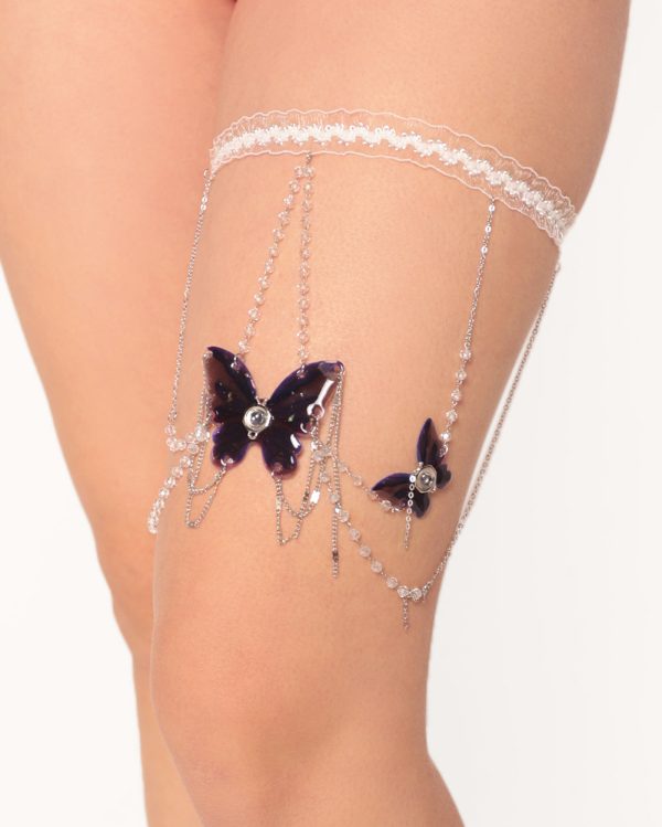 Heavenly Harmony Butterfly Single Leg Garter Online now