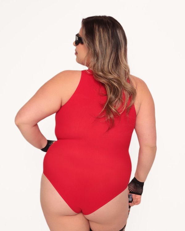 Bass Destruction Cutout Bodysuit-Red Online - Image 5