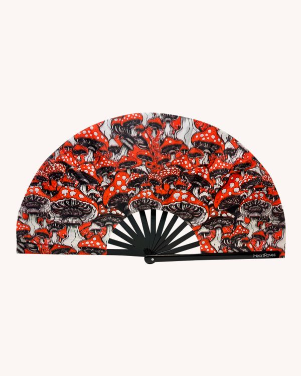 Secret of Life Mushroom UV Reactive Hand Fan Discount