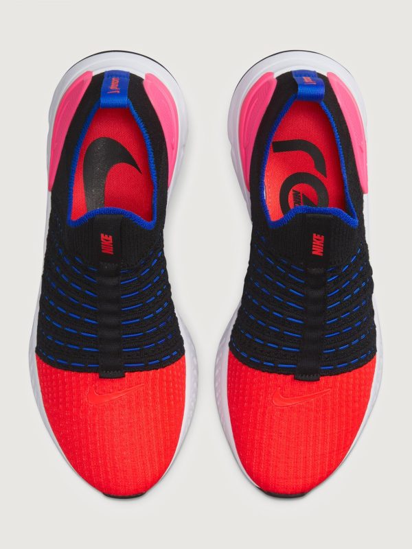 W NIKE REACT PHANTOM RUN FK 2 - Black Bright Crimson-Hyper Pink Cheap - Image 4