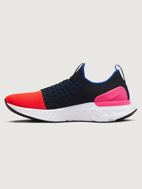 W NIKE REACT PHANTOM RUN FK 2 - Black Bright Crimson-Hyper Pink Cheap - Image 2