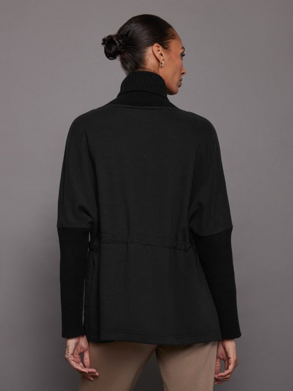 Cavello Longline Sweat - Black Hot on Sale - Image 3
